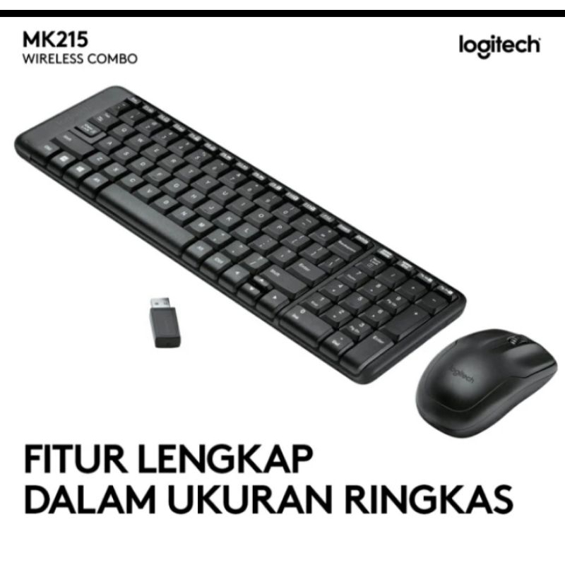 Logitech MK215 Wireless Combo Keyboard Mouse New Model Original