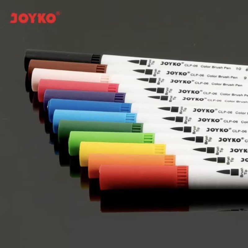 

Spidol Joyko Isi 12 Warna / Color Brush Pen / Pena Kuas Warna Joyko CLP-06