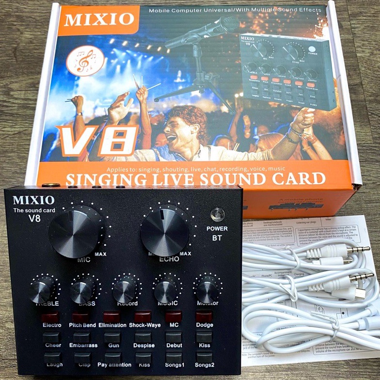 KODE U34S MIXIO Sound card V8 Mixer SoundCard V8 MIXER Audio USB External Soundcard