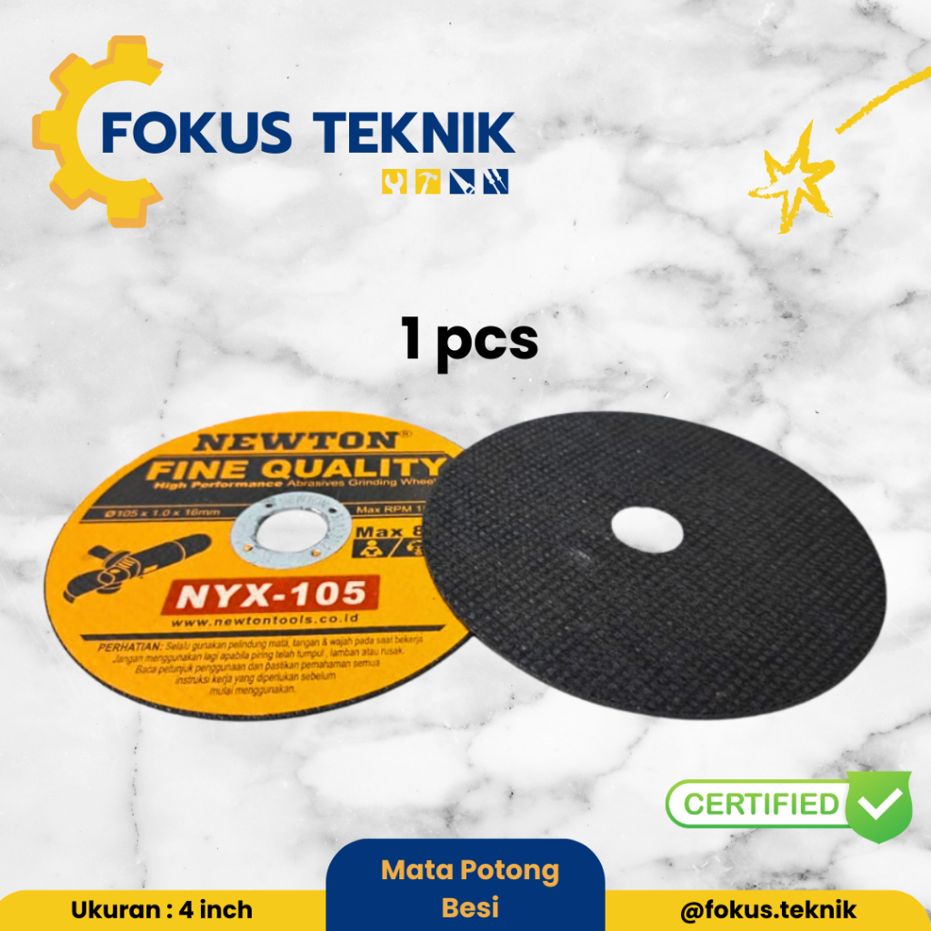 Mata Potong Besi 4" / Batu Gurinda Gerinda 4 Inch NEWTON NYX-105