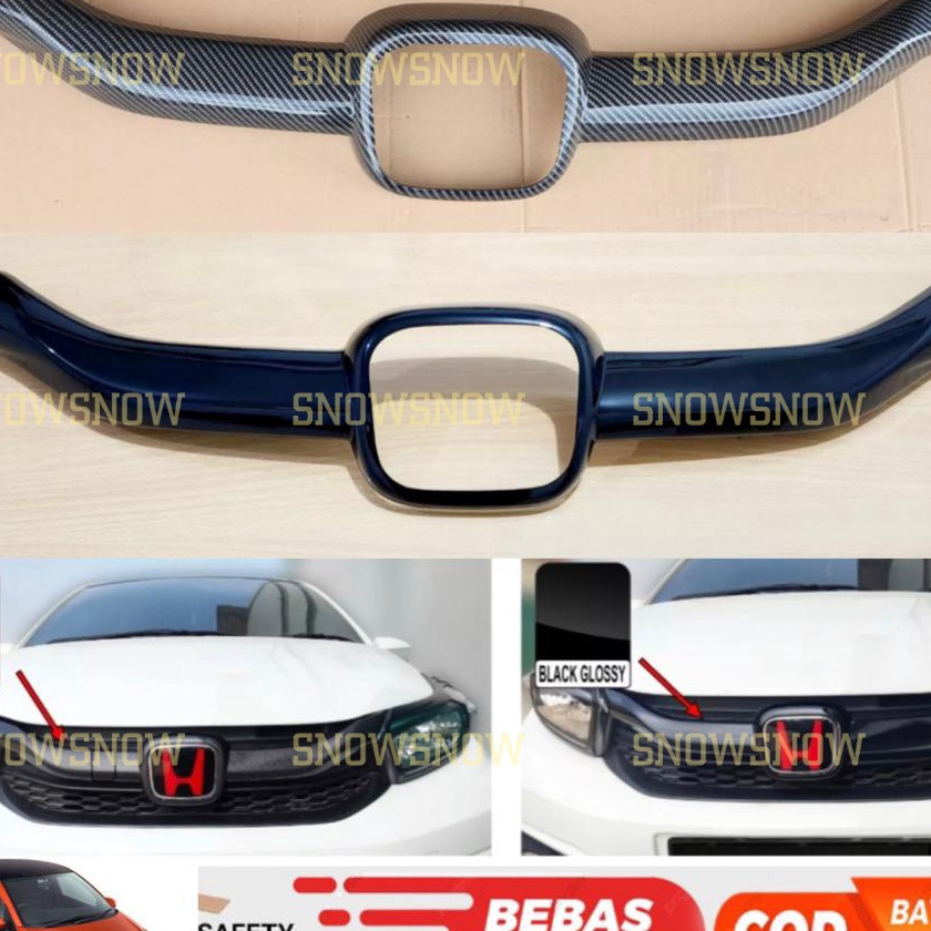 KF7 List Grill Bumper Depan Cover All New Brio 218 222 223 AWAL RS SATYA Urbanite Hitam Glossy Carbo