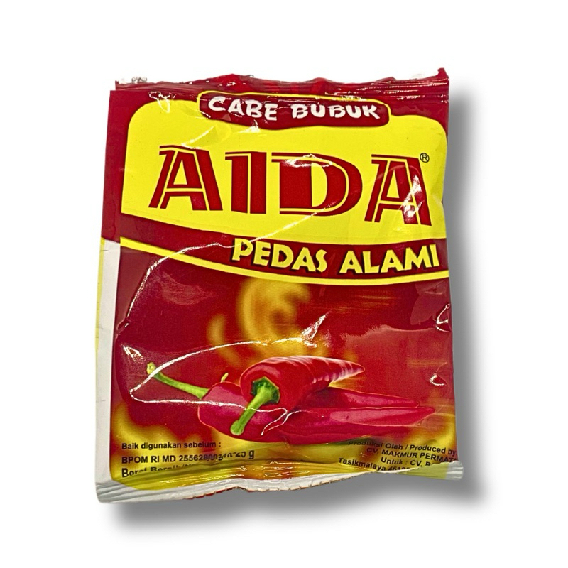 

Bumbu Tabur Aida 25gr / Cabe Kering Bubuk Pedas