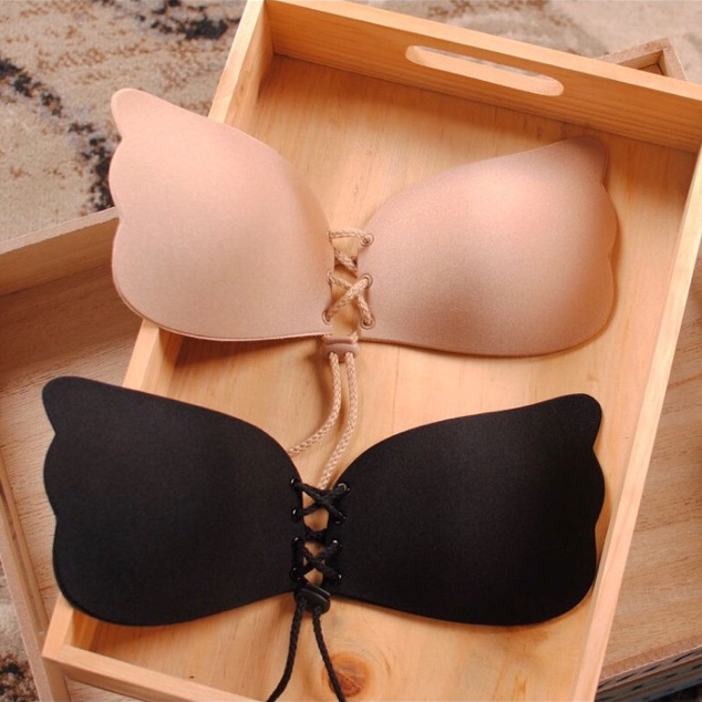 DAHSYAT Bra push up CUP A B C beige black tempel backless tanpa tali invisible BRA PUSH UP