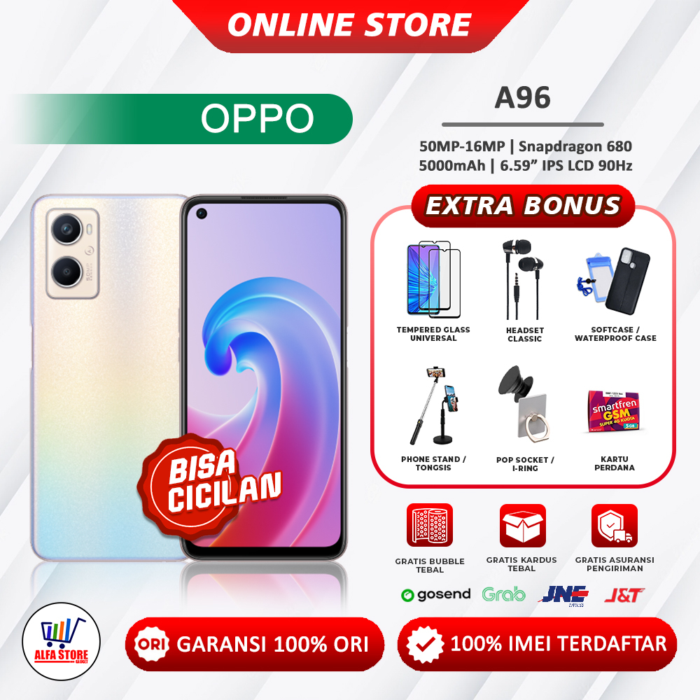 Handphone Oppo A96 RAM 8/256GB Garansi Resmi