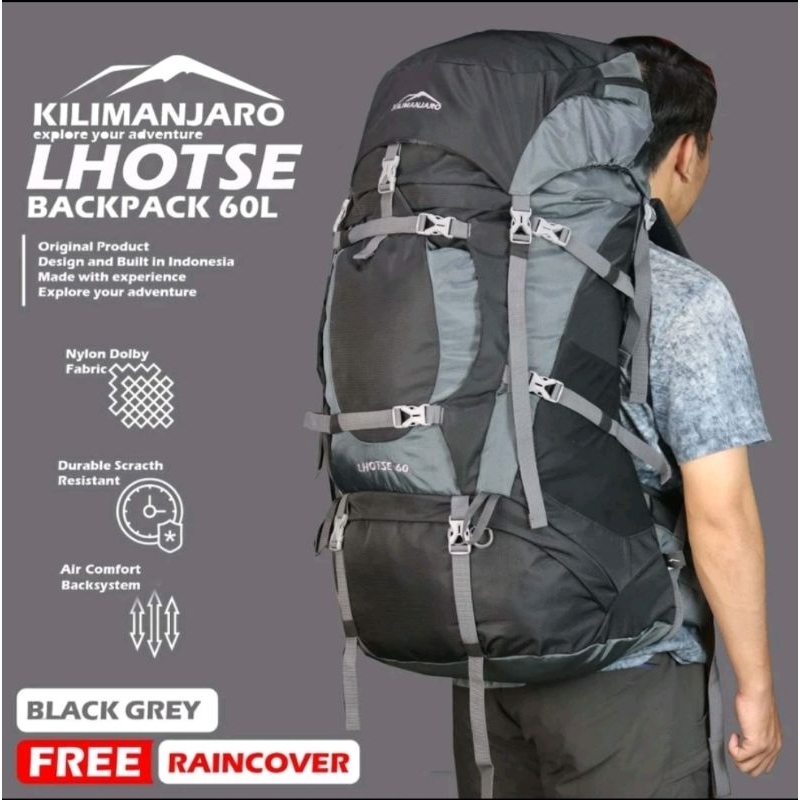 Tas Gunung Kilimanjaro Lhotse 60+5 L - Tas Ransel Kilimanjaro LHOTSE