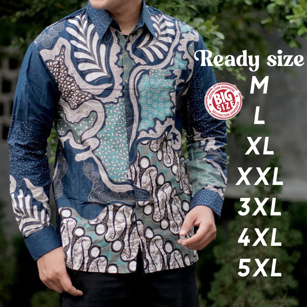 BATIK PRIA JUMBO - KEMEJA BATIK PRIA LENGAN PANJANG - BATIK PRIA LENGAN PANJANG - KEMEJA BATIK LENGA