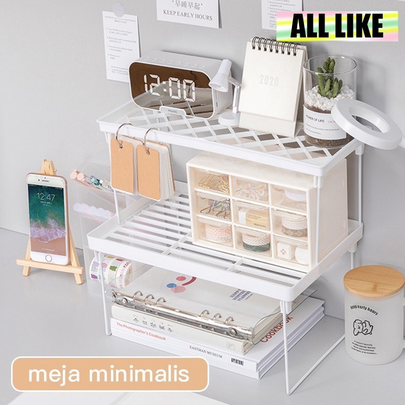 SERENTAK ALL Like meja kecil kamar Rak mini  rak kosmetik  meja rias minimalis  hiasan meja belajar