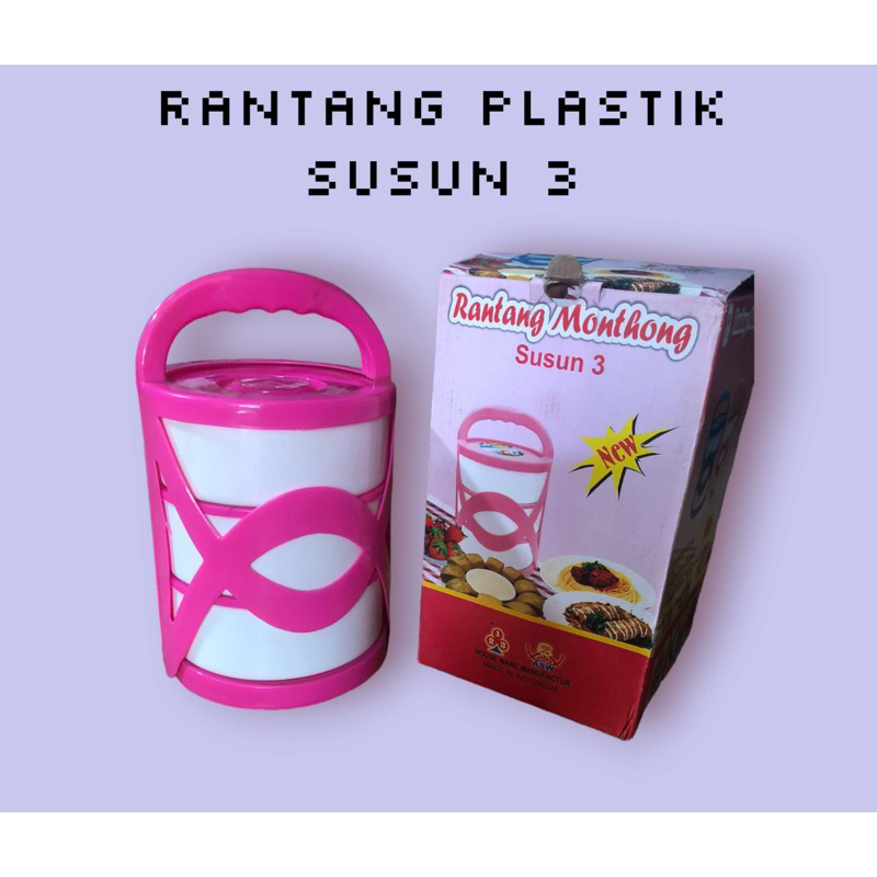 rantang plastik / rantang susun 3 / rantang makanan