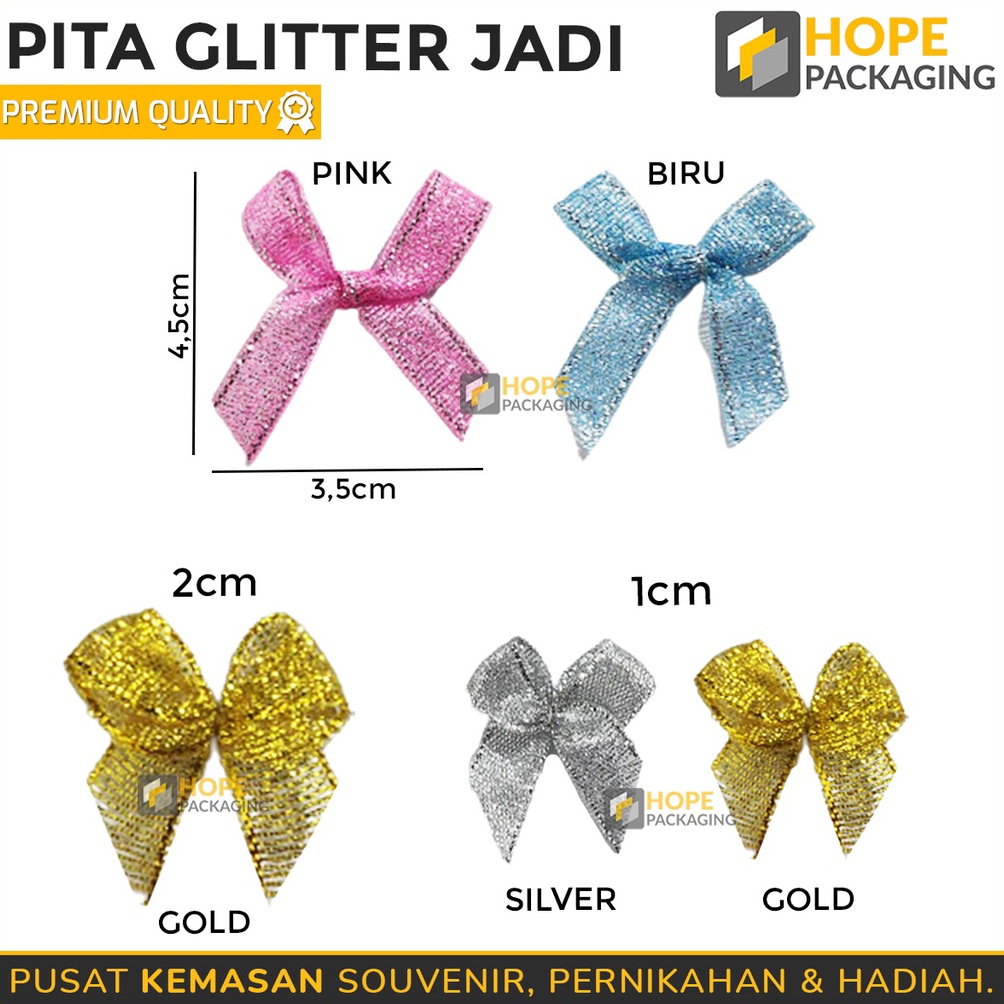 

BONANZA Harga 5 pcs Pita Kado Souvenir Pita Hampers Pita Glitter Pita Emas Pita Jadi Tempel Murah Pita Souvenir Kotak Hampers Pita kado