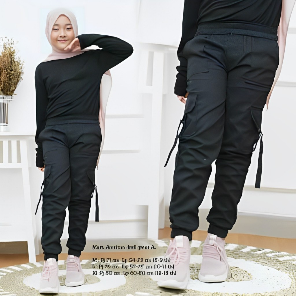 CELANA PANJANG CARGO ANAK PEREMPUAN  cargo anak perempuan joger CELANA PANJANG CARGO ANAK PEREMPUAN