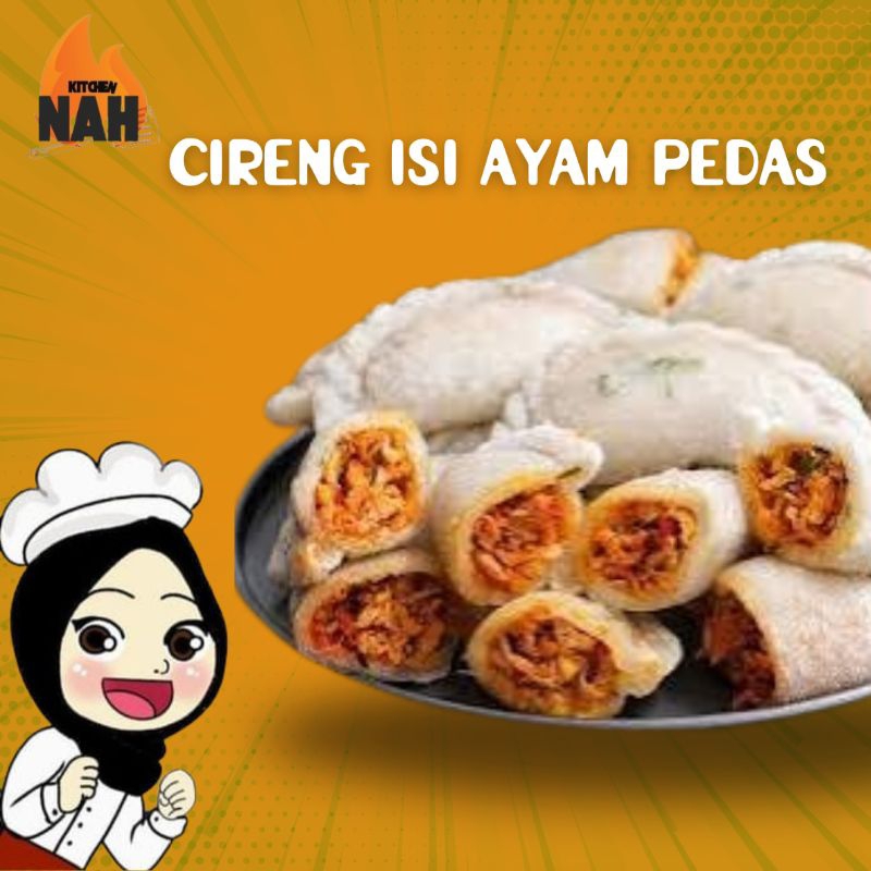 

Cireng isi Ayam Pedas ukuran Medium isi 8