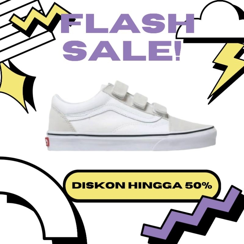 Vans Old Skool Velcro Classic True White  Original