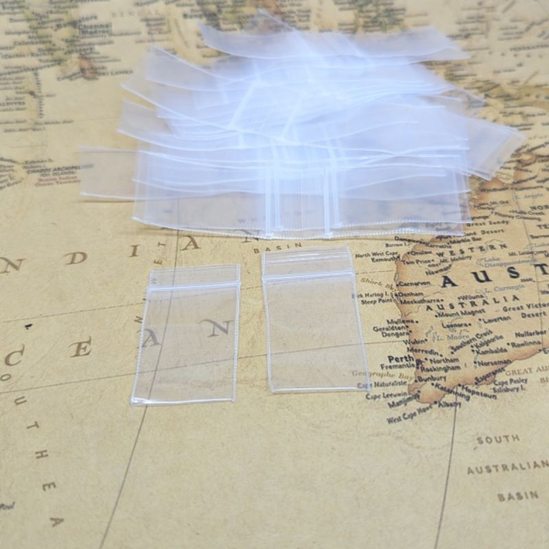 100 lembar Plastik Klip Kecil tebal sekali 2,5 x 4,5 - Plastik klip TEBAL