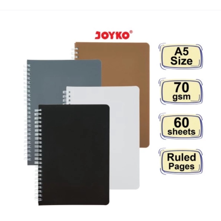 

EKSKLUSIF Notebook Diary Agenda Buku Catatan Bergaris Joyko NB69 ABU SERIES