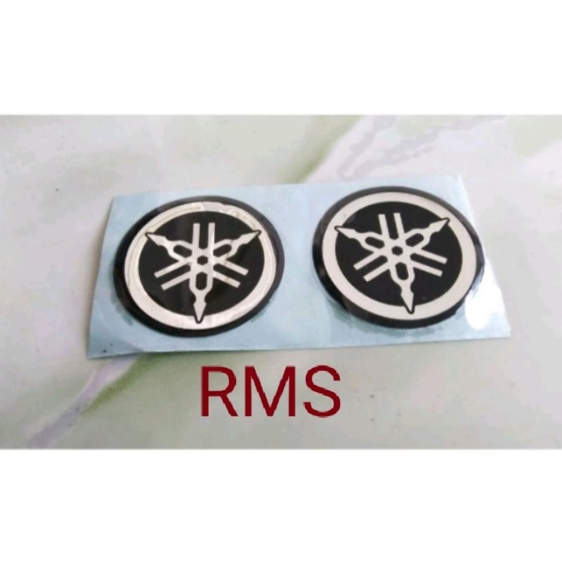 

stiker emblem logo yamah 4 cm gaputala crome/silver