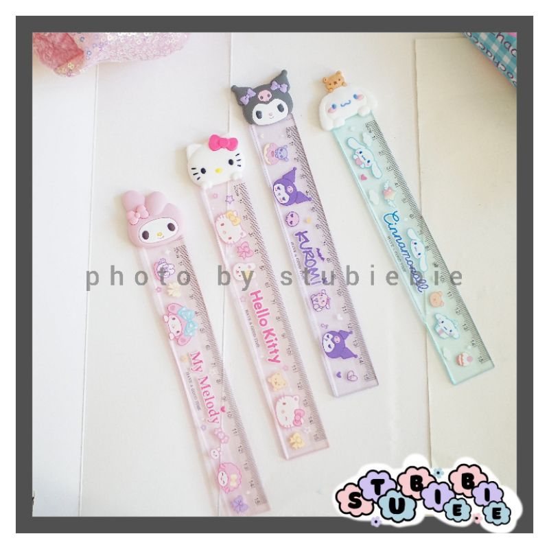 

PGR04 Penggaris Kepala sanrio alat tulis Kuromi Peralatan Tulis Alat Tulis Karakter Kitty Cinnamoroll