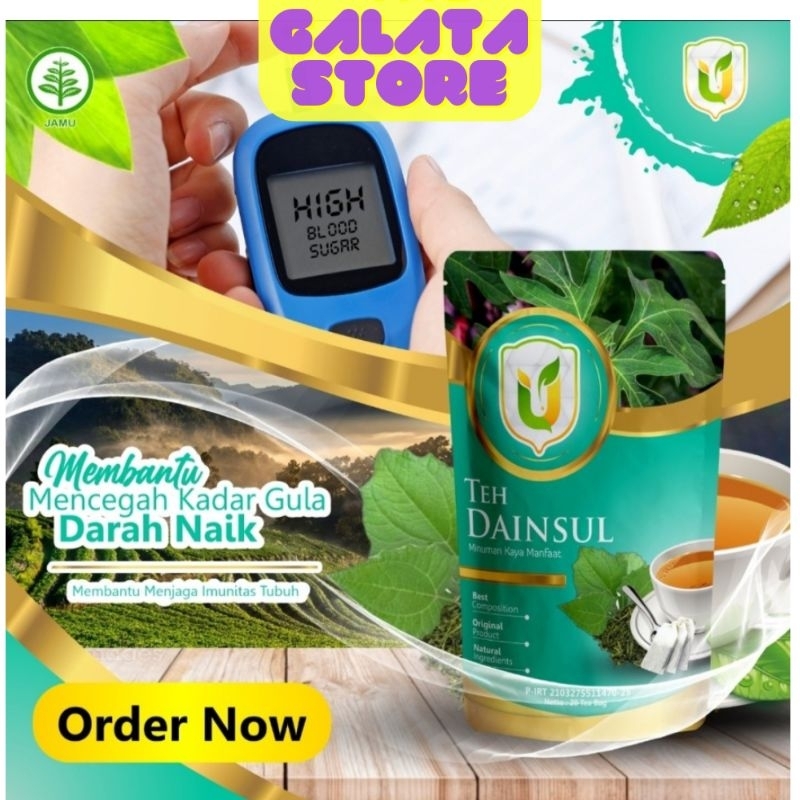 

Teh Dainsul Usybah Isi 20 Minuman Ekstrak Daun Insulinmembantu meningkatkan & menjaga kesehatan, dan melawan diabetes & diuretik