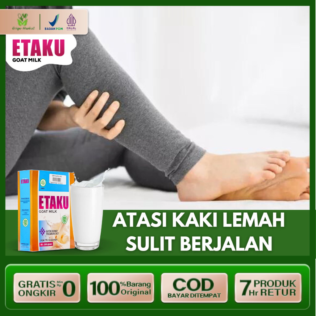 

Susu Kaki Lemah Sulit Berjalan - Susu Patah Tulang - Susu Kalsium Etaku Susu Kambing Etawa Tangerang