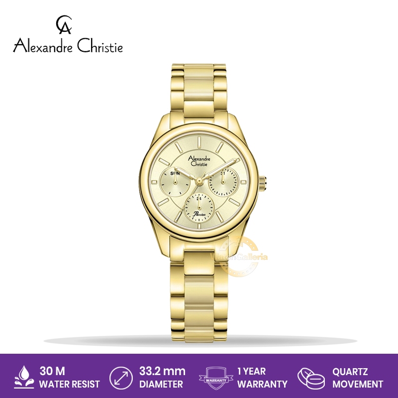 Jam Tangan Wanita Alexandre Christie AC 2A92 BF BGPOR BFBGPOR Original Murah