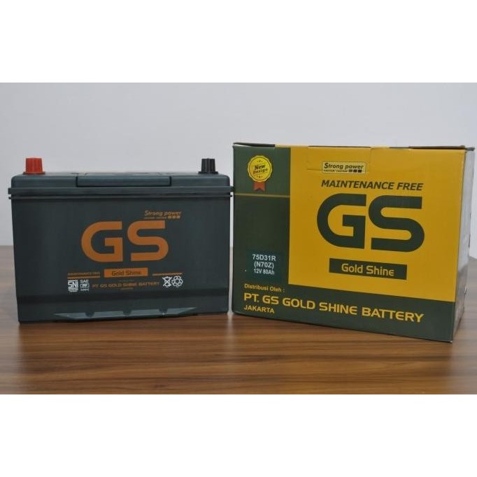 ACCU MOBIL MERK GS GOLDSHINE TIPE N70Z MF 80AH