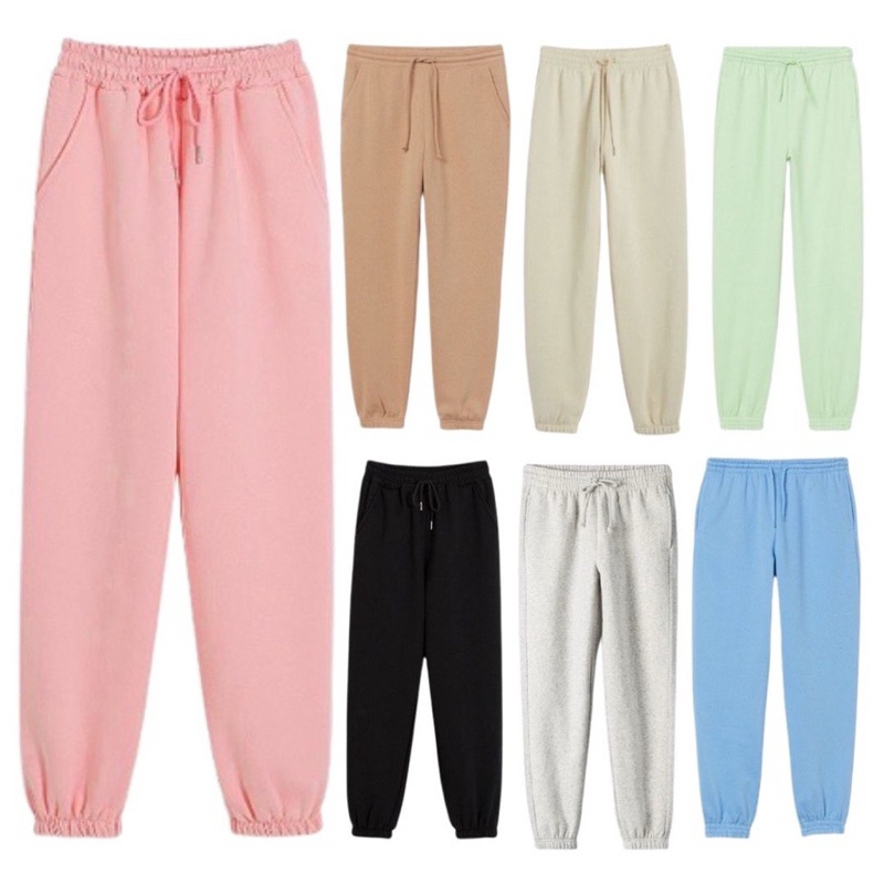 Jogger Sweetpants Joggerpants Celana Panjang Training Jogger Wanita Korea Style Premium Bahan Tebal