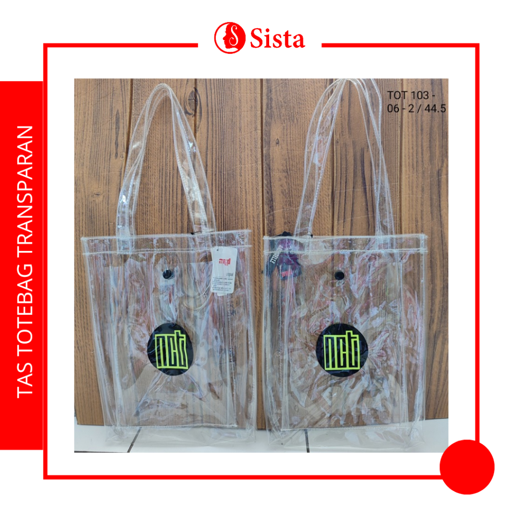 Tas pvc / tas pvc transparant  / tote bag  / pvc bag / nct
