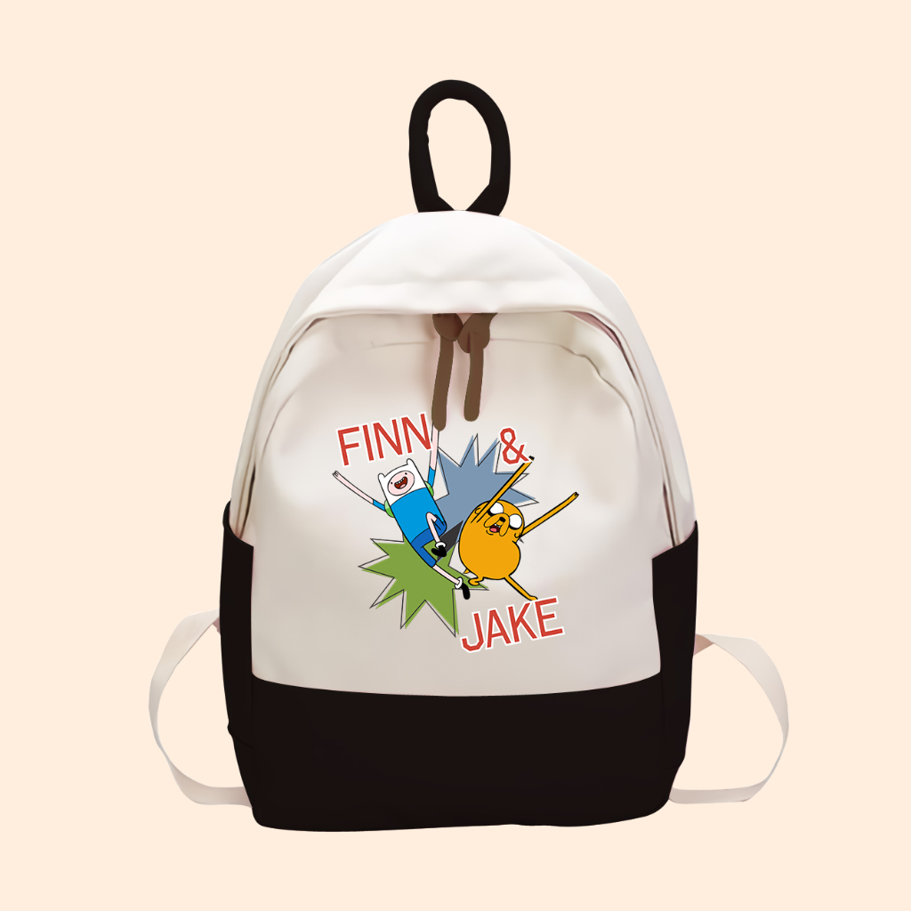 Tas Anak Adventure Time Finn And Jake Karakter Kartun Anak SD TK Kantong Backpack Karakter Anak ADT-