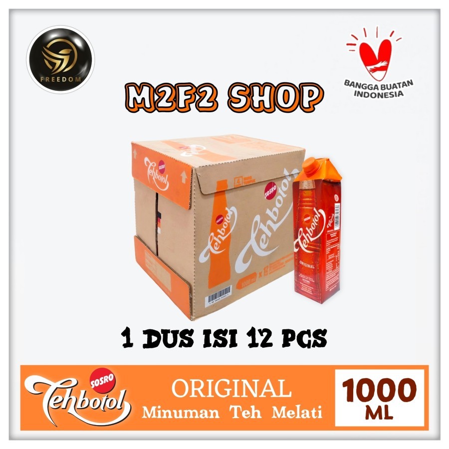 

Teh Botol Sosro Kotak Original - 1000 ml | 1 liter (Kemasan Karton)