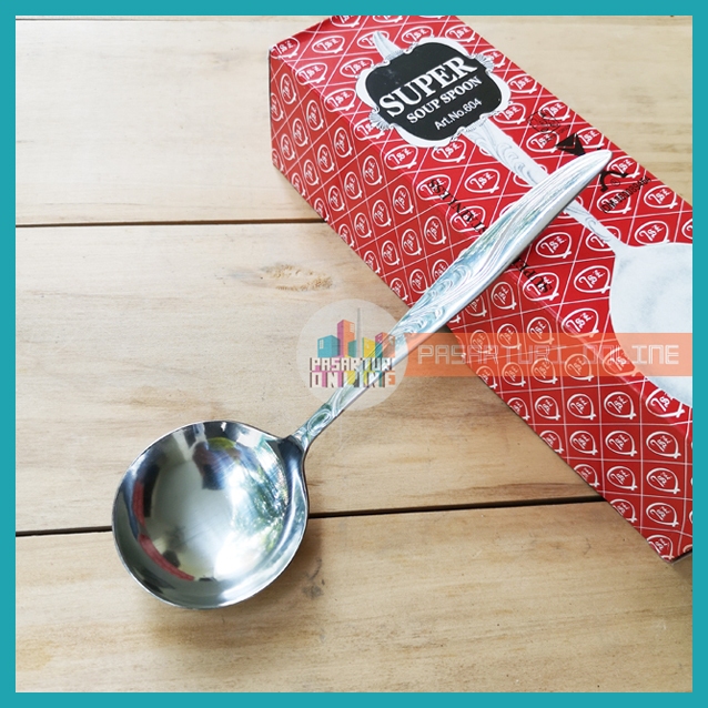 SENDOK SAYUR 604 / Super Stainless Steel Soup Spoon / Centong Sop KIG Group / Kedaung Kuah