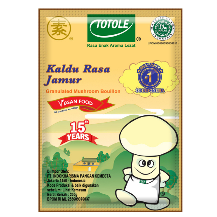 

TOTOLE Kaldu Rasa Jamur 40g | Granulated Mushroom Bouillon | Penyedap Rasa Vegan Food