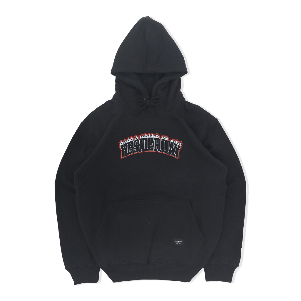 Yesterday – Hoodie Distro Pria Wanita Kece Tebal Sweater Premium Original Hitam Fire