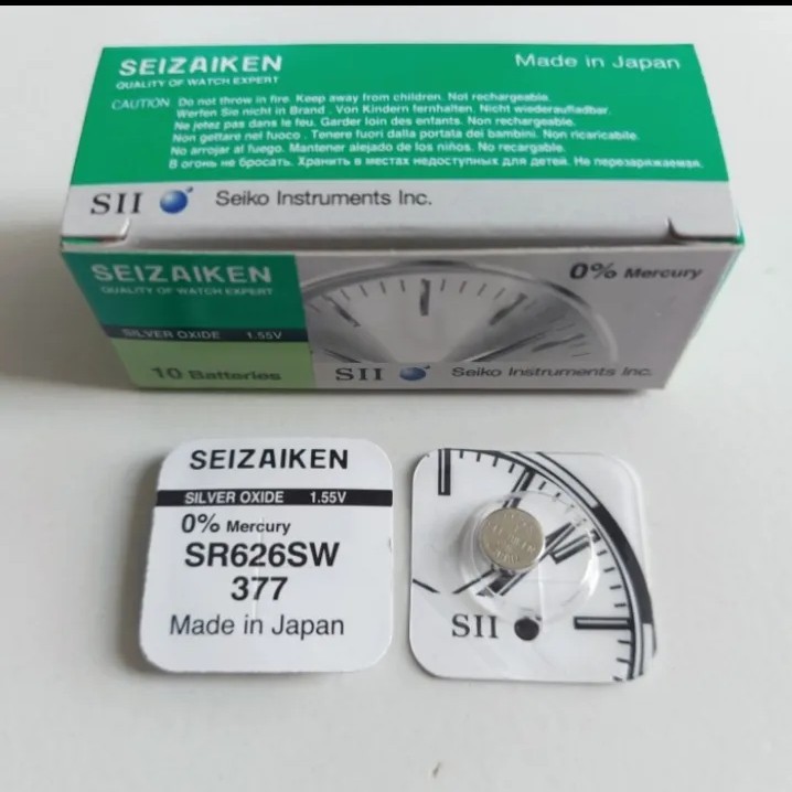 Baterai Seizaiken SR626SW / 377 / SR 626 SW PB Original Baterai Seizaiken Batre Battery Batrai Jam T
