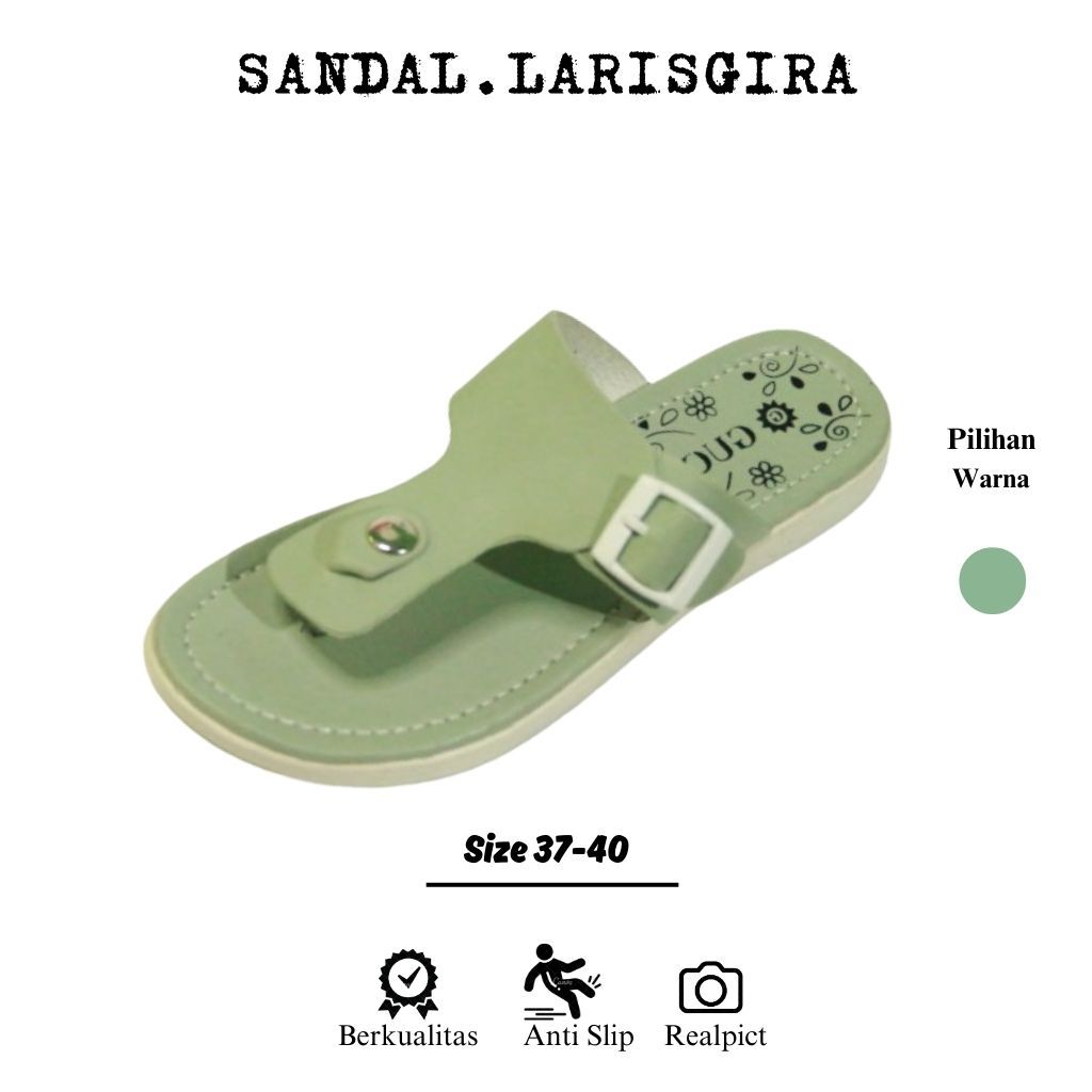 Sandal Wanita Teplek Korea Casual Empuk Sol Karet Model Slop Flat Cewek Kasual Rumahan SANDAL GUCCI 