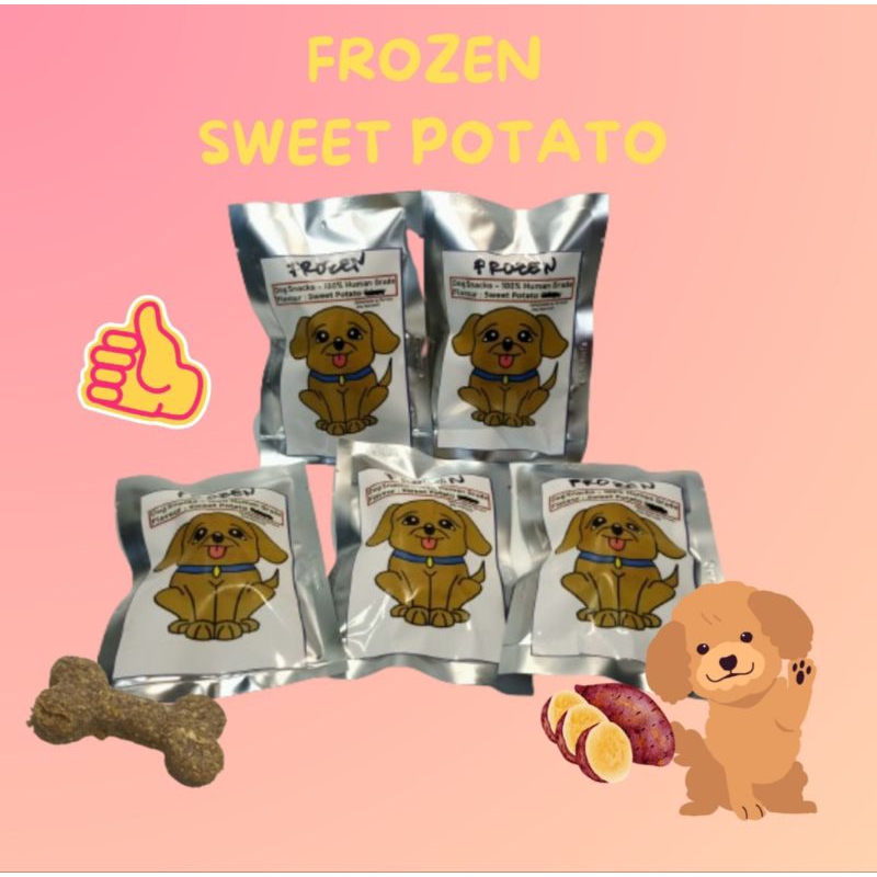 

Frozen sweet potato with peanut butter