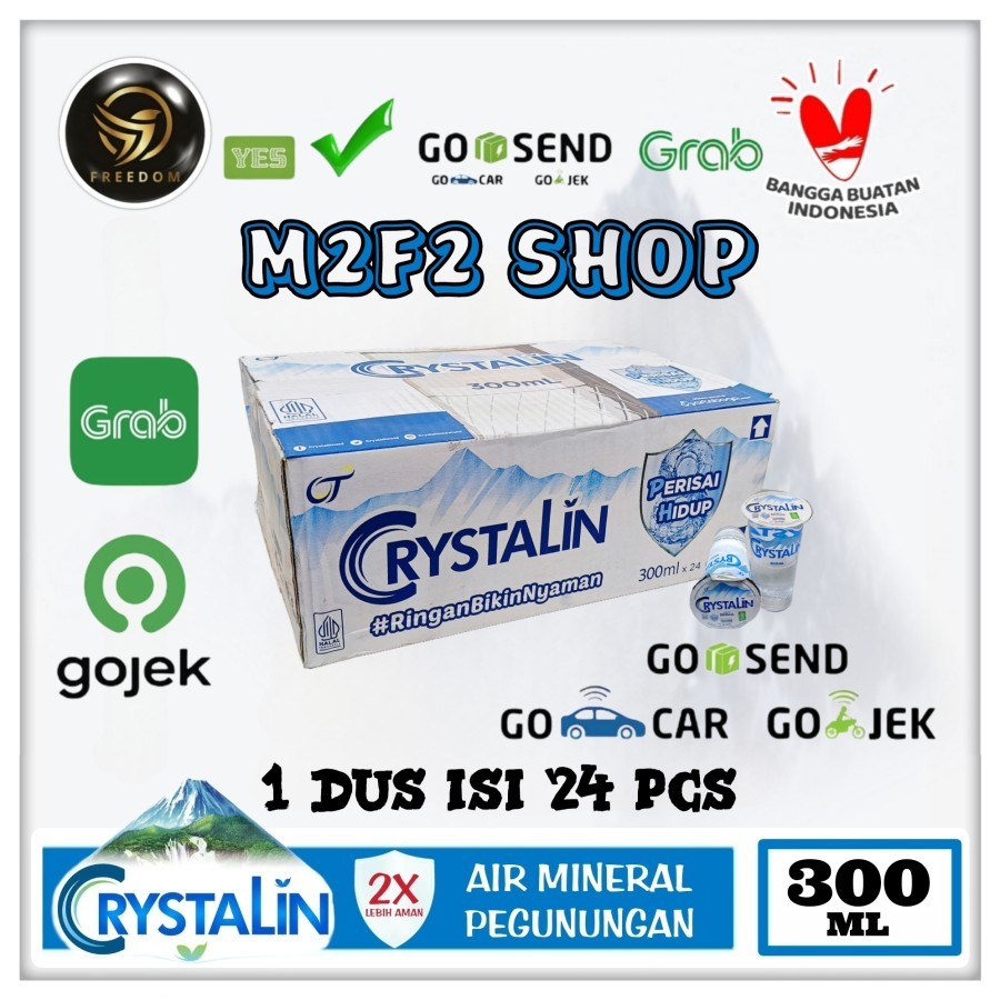 

Air Mineral Crystalline | Crystalin pH8+ Gelas Jumbo | Cup - 300 ml Kemasan Karton (Khusus Bluebird/Gosend/Grab)