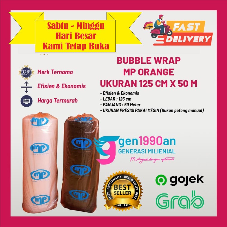 

Plastik Bubble Wrap 50 m x 125 cm Tebal Murah Mulia Pak TOMANG -ORGE