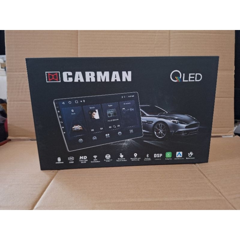 Head Unit Android Carman 9" QLED RAM 6+128 Android Auto Carplay support kamera 360 Carman Wood