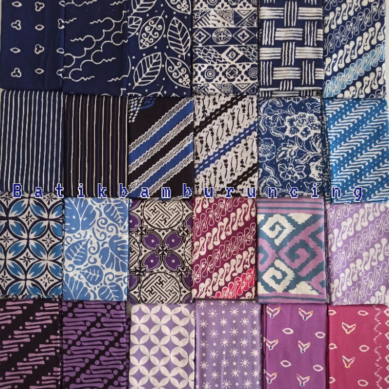 kain batik cap garutan motif bunga matahari