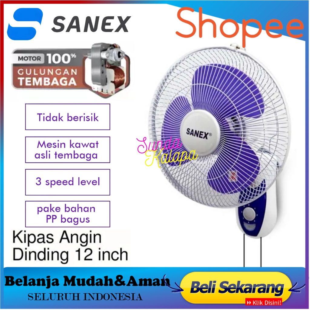 Kipas Angin Sanex Dinding 12 inch kipas angin dinding / kipas angin tembok / kipas angin 12 Inch
