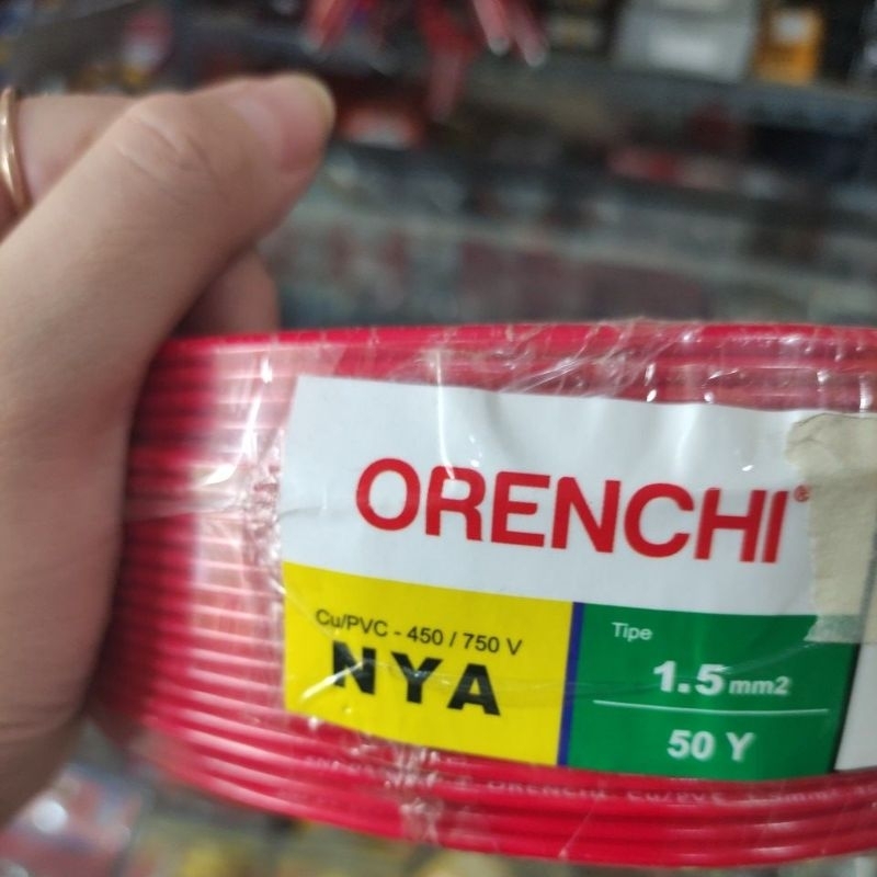 kabel listrik NYA 1.5mm / kabel tunggal / kabel NYA harga per rol (-+ 50m)