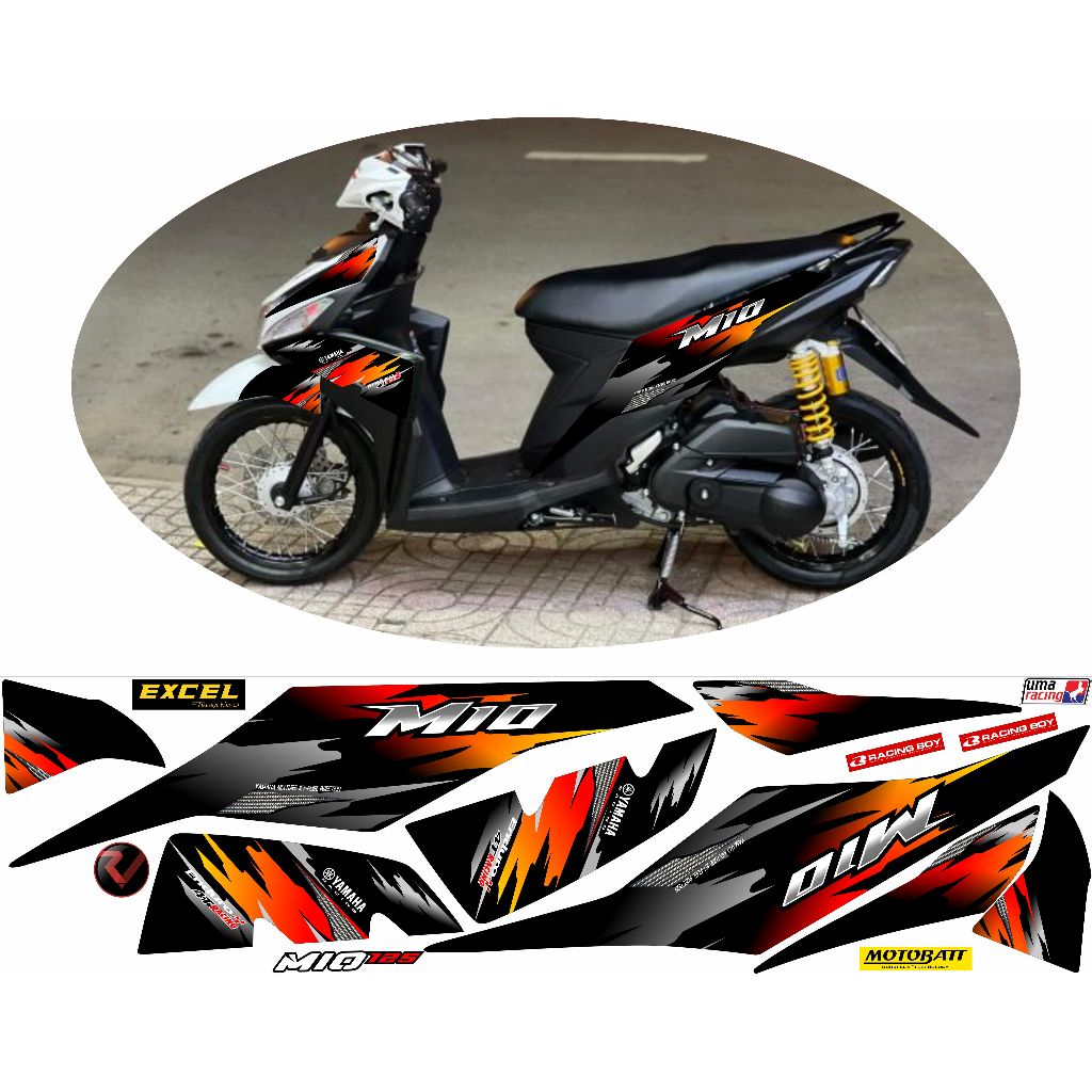 STRIPING MIO M3/Z/STIKER MIO 125/STRIPING VARIASI MIO Z 125