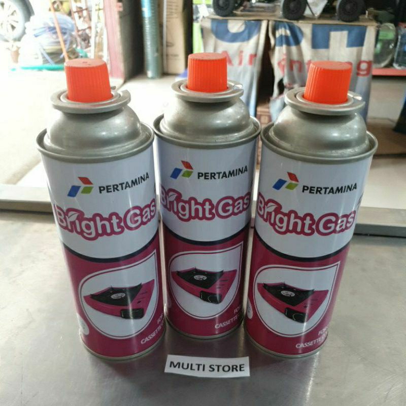 Tabung elpiji mini / tabung gas portable Bright Gas Pertamina 220gr