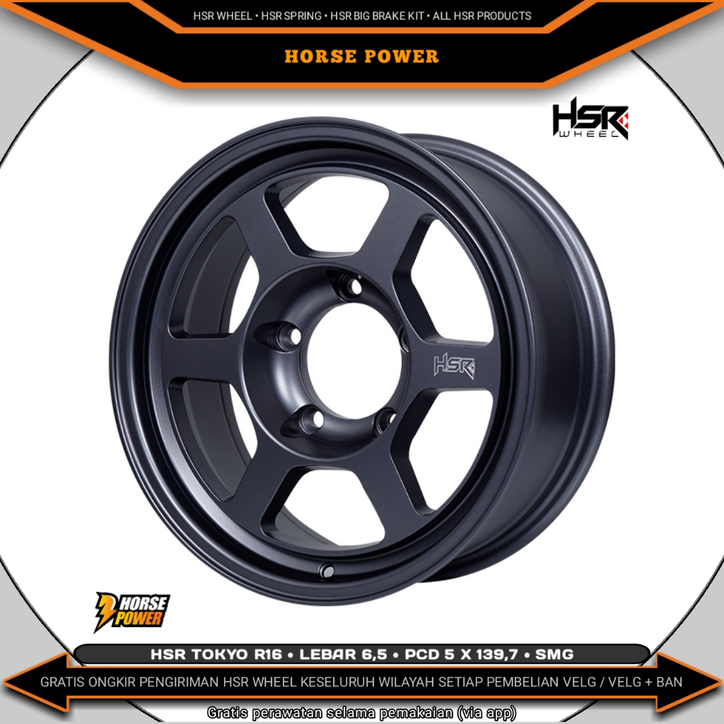 Velg R16 • Mobil 5 Baut Roda • Single Pcd 5 x 139,7 • Hsr Tokyo