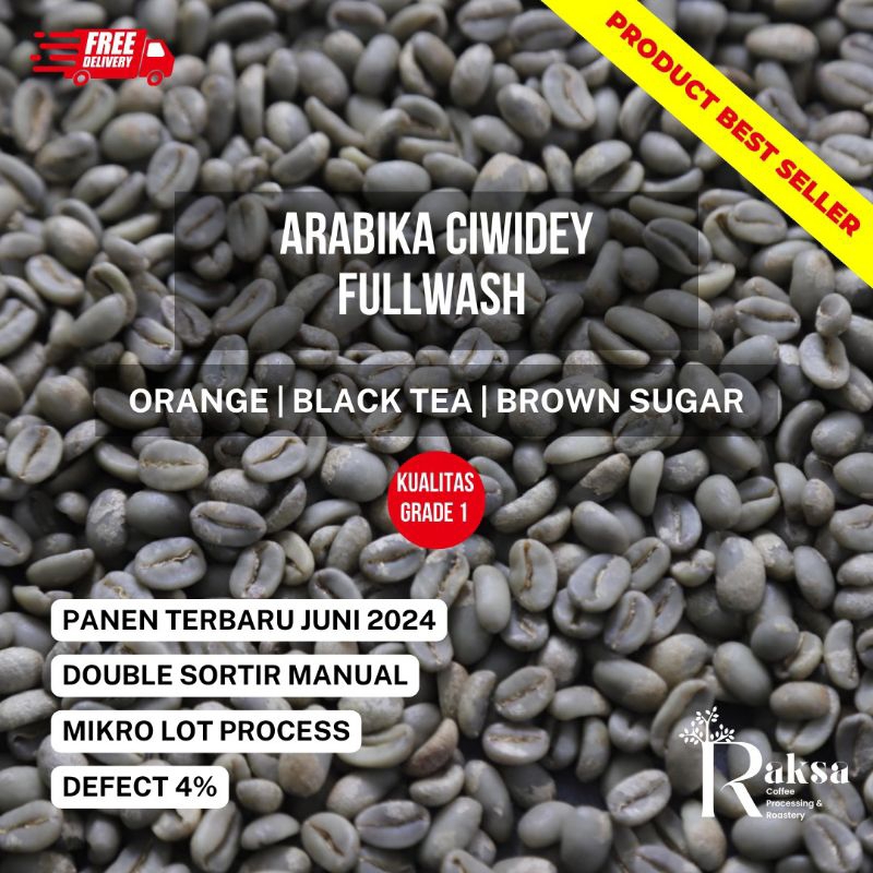 

Raksa - Green Bean Kopi Arabika Ciwidey Fullwash - Grade 1 Double Pick Sorted New Crop 2024