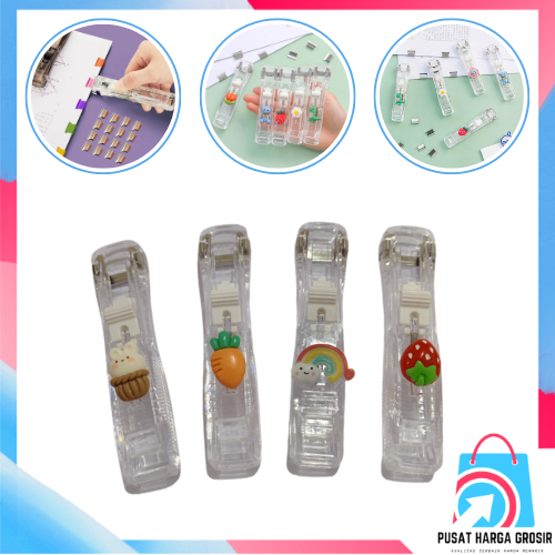 

PHG - Kliper Penjepit Kertas Stapler Dorong Paper Clips Poratble Stainless Steel Staples Otomatis