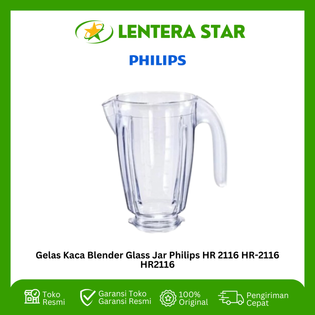 Gelas Kaca Blender Glass Jar Philips HR 2116 HR-2116 HR2116
