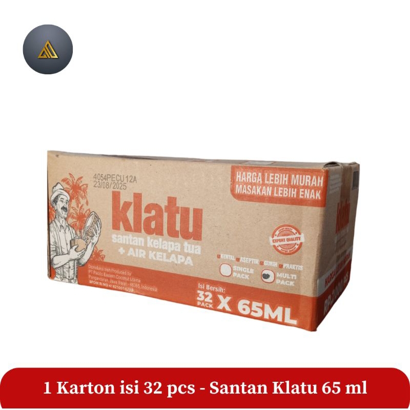 

KLATU Santan Kelapa Tua 65 ml 1 Karton isi 32 pcs Santan Cair Original Murah