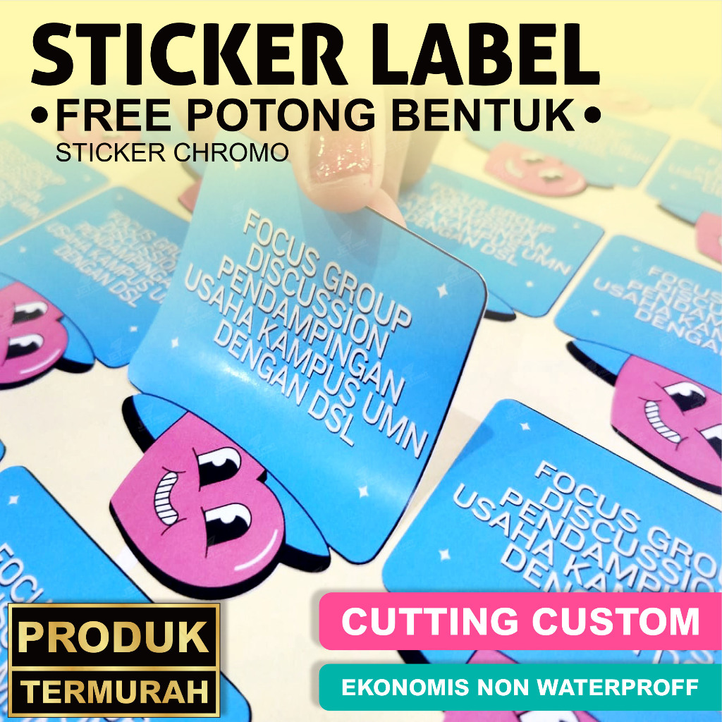 

Cetak Stiker Chromo Cut A3 Murah / Cetak Stiker Label Kemasan Makanan Minuman Online Shop Murah