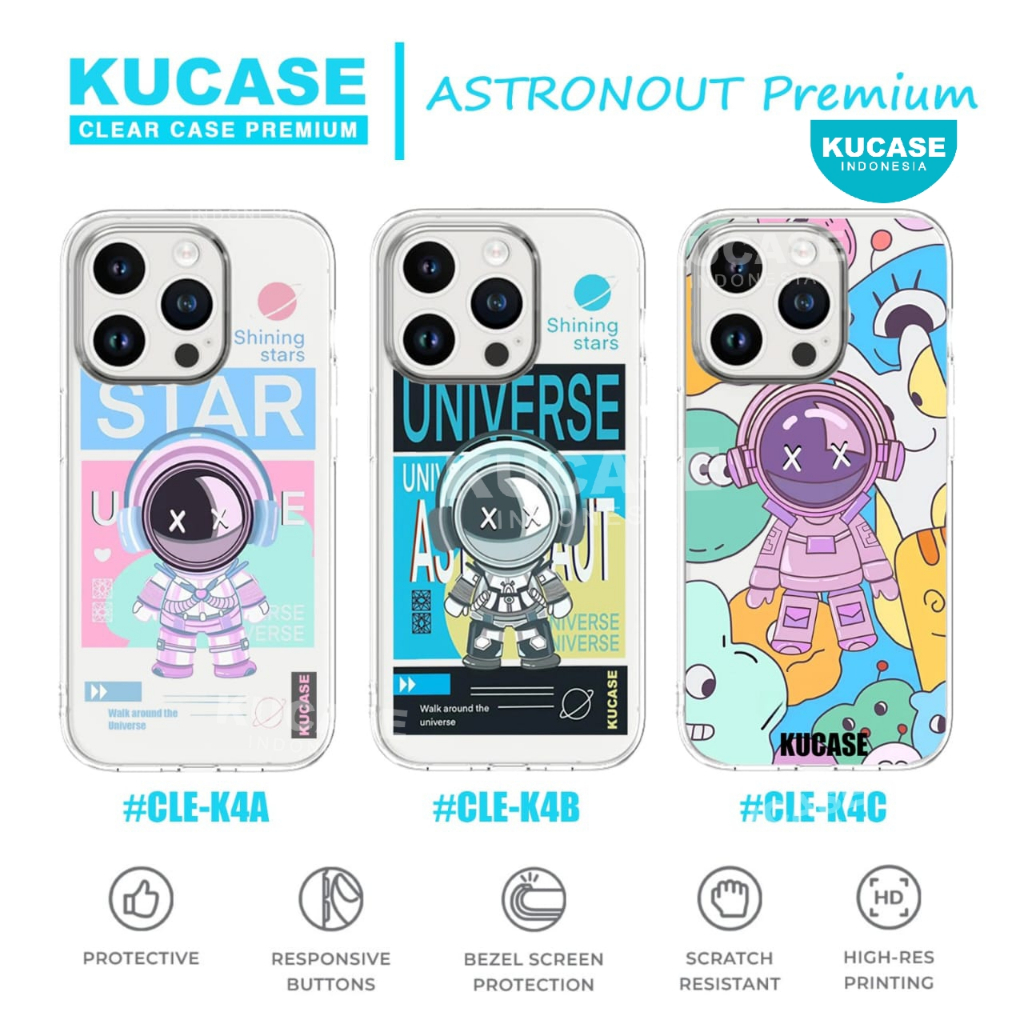 Kucase - Softcase Premium Gambar Astronot CLE-K4 Case Oppo Reno 5F Oppo Reno 6 4G Oppo Reno 6 5G Opp
