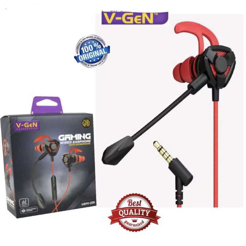 Headset Gaming Dual Microphone Noise Isolating VGEN VEP1-37A Earphone GAMING